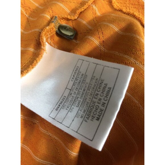 Tiger Woods Collection Nike Fit Dry Men Golf Polo Shirt Textured Orange Large L - Picture 7 of 8